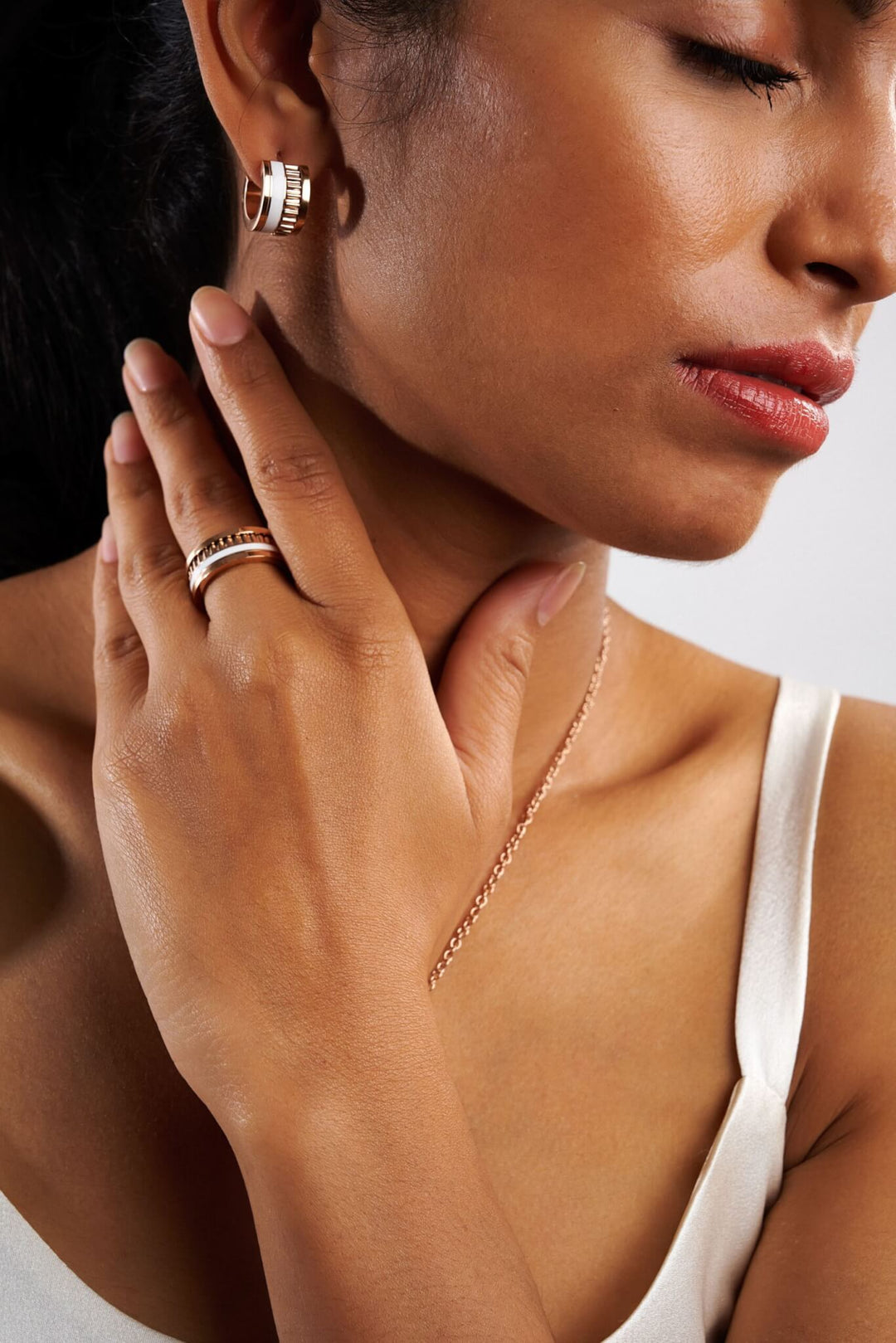 Classic Choir White Earrings