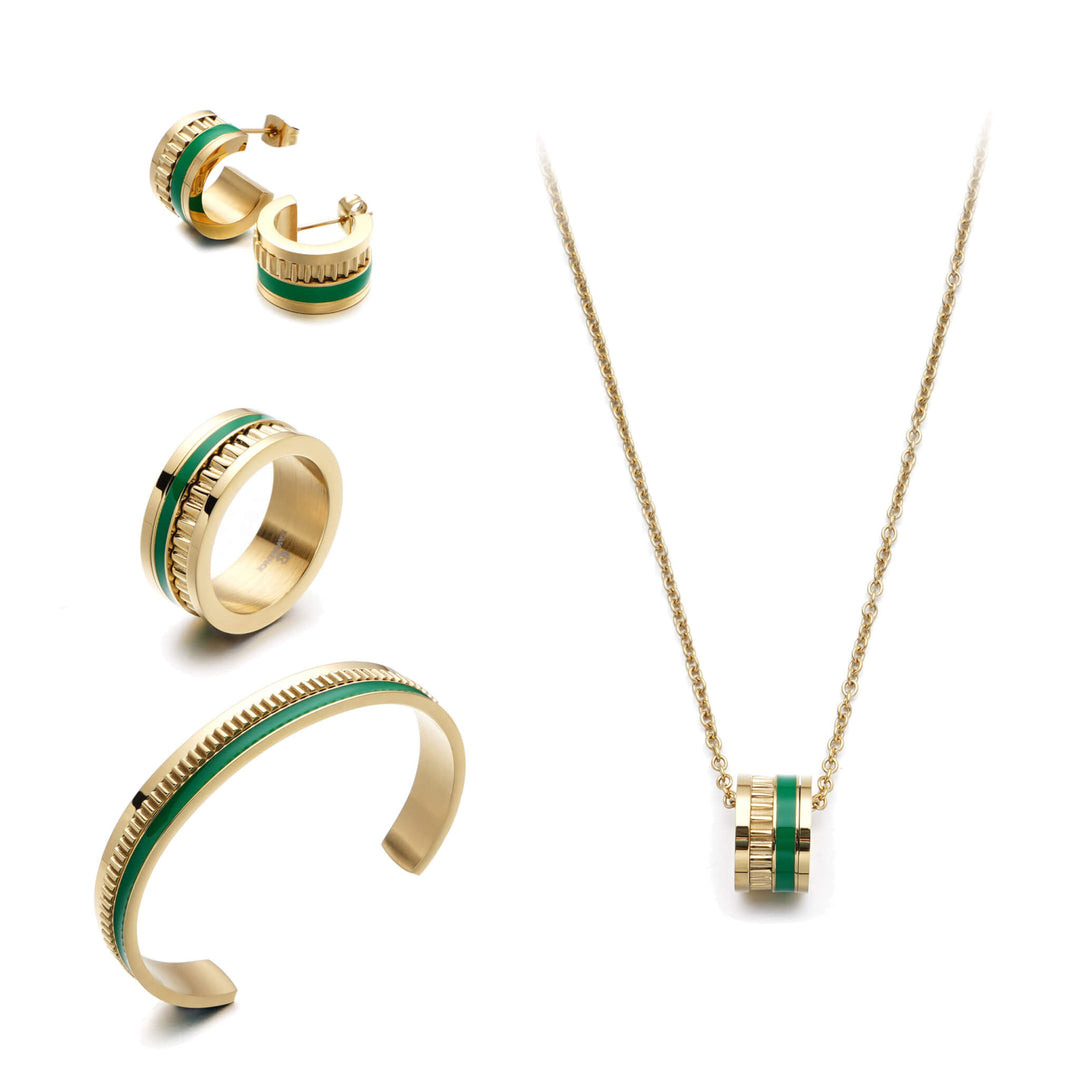 Classic Choir Emerald Green Set (Short Necklace)