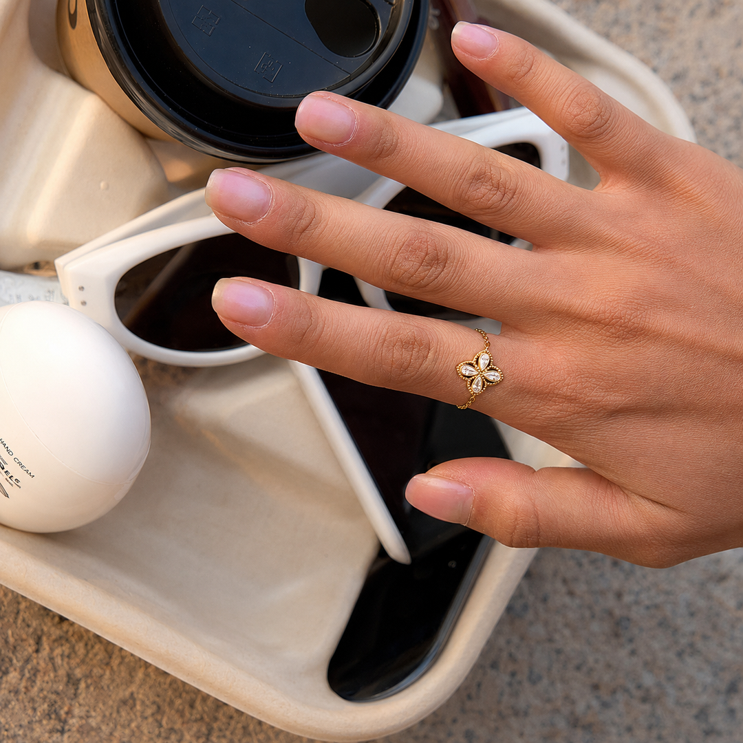 Golden Clover Ring